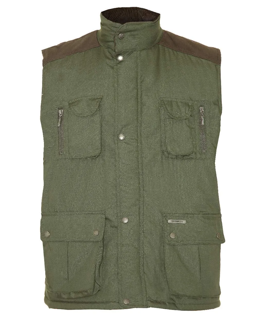 Champion Exmoor Multi Pocket Padded Bodywarmer Tartan Plaid Shirts Men