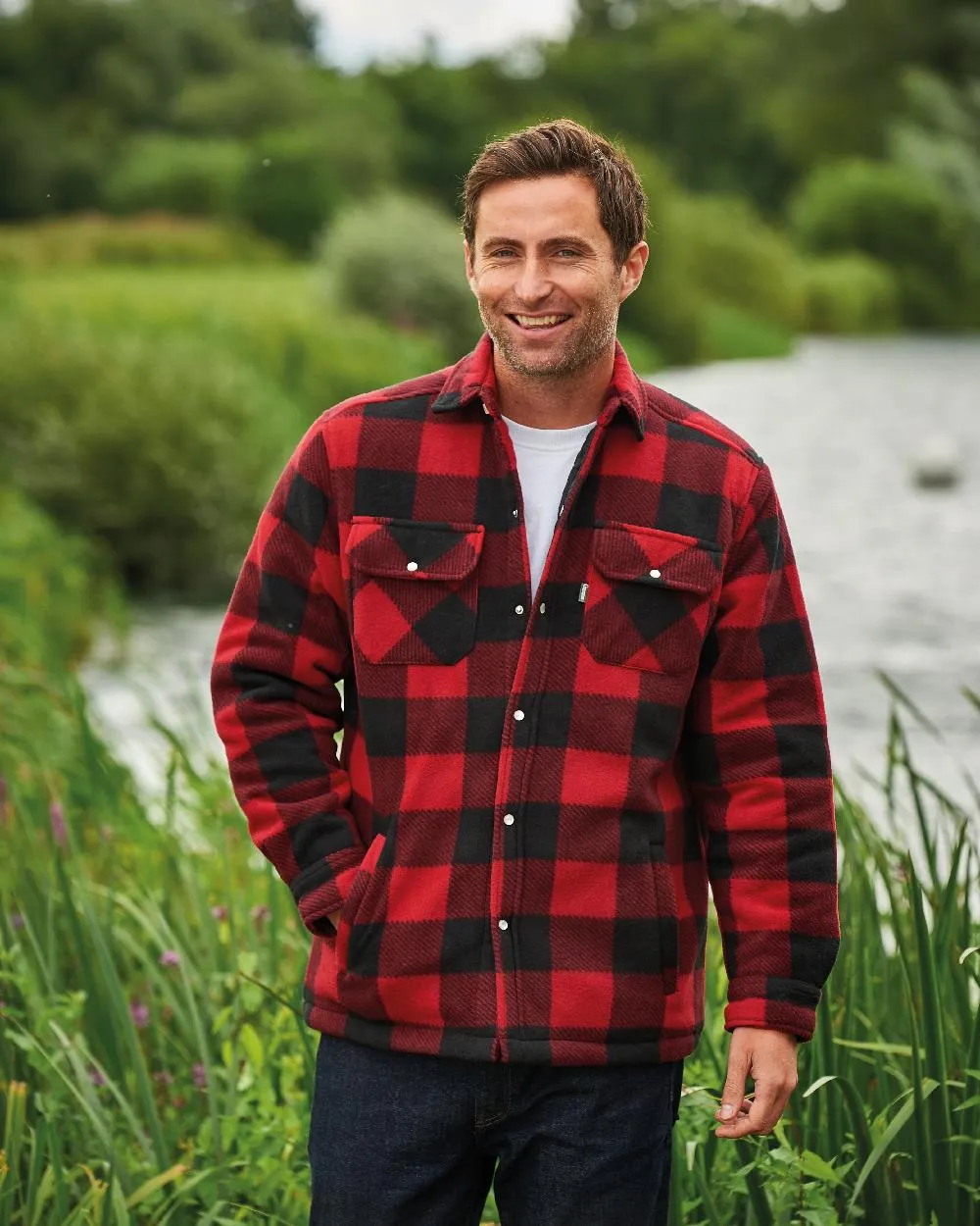 Champion Kinross Padded Fleece Lumberjack Shirt Men's Farming Plaid Shirts