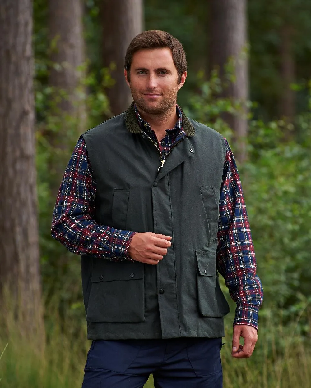 Champion Lanark Waxed Cotton Waistcoat Men's Denim Button Shirts