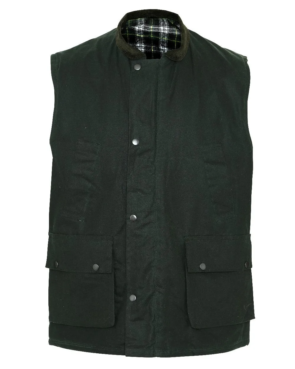 Champion Lanark Waxed Cotton Waistcoat Button Down Denim Tops