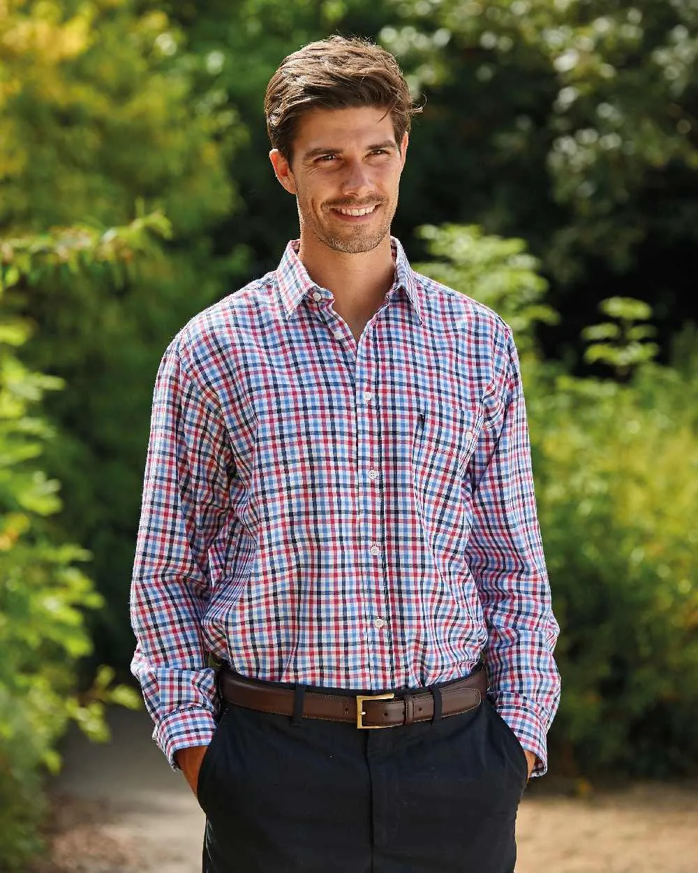 Champion Lyndhurst Check Shirt Long Sleeve Casual Shirts