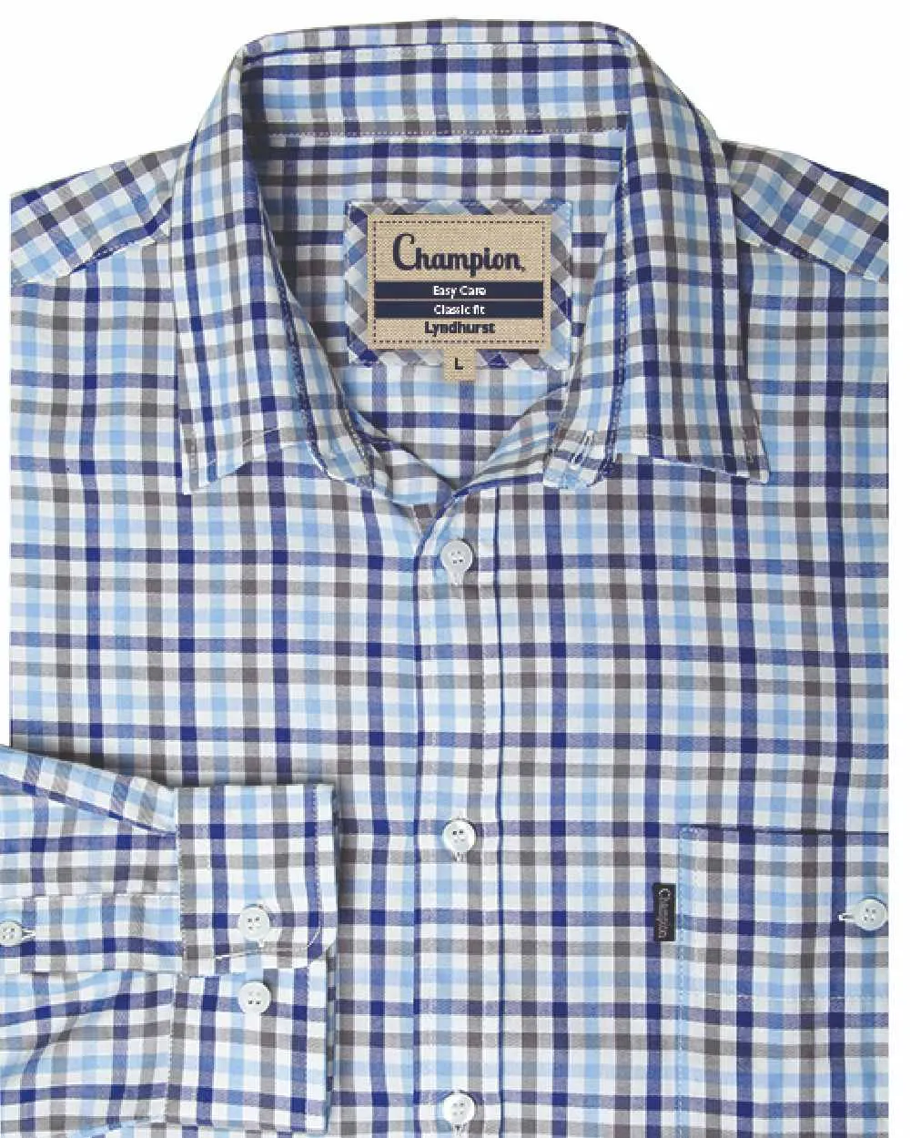 Champion Lyndhurst Check Shirt Men's Check Pattern Shirts