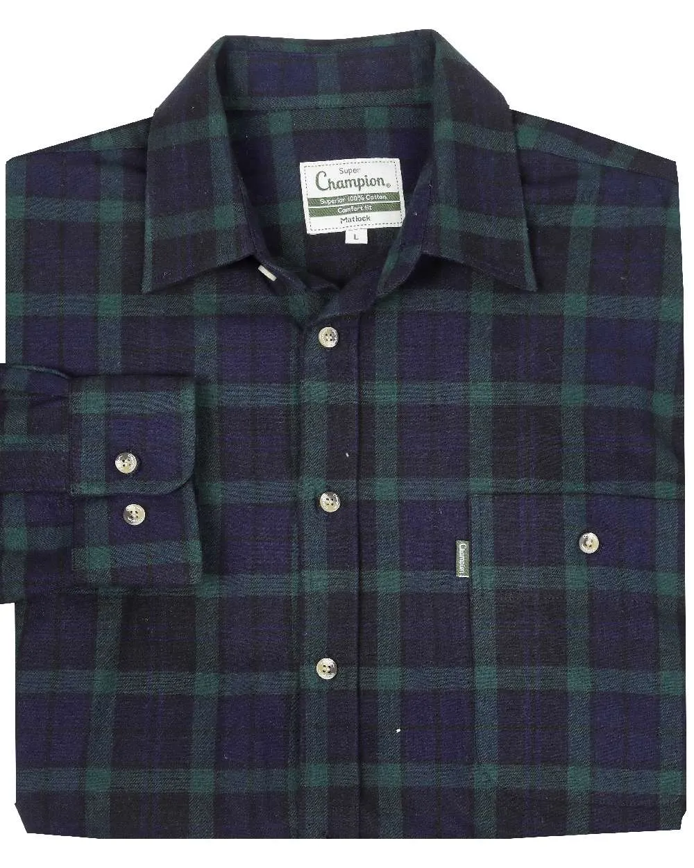 Champion Matlock Tartan Shirt Workwear Button Shirts