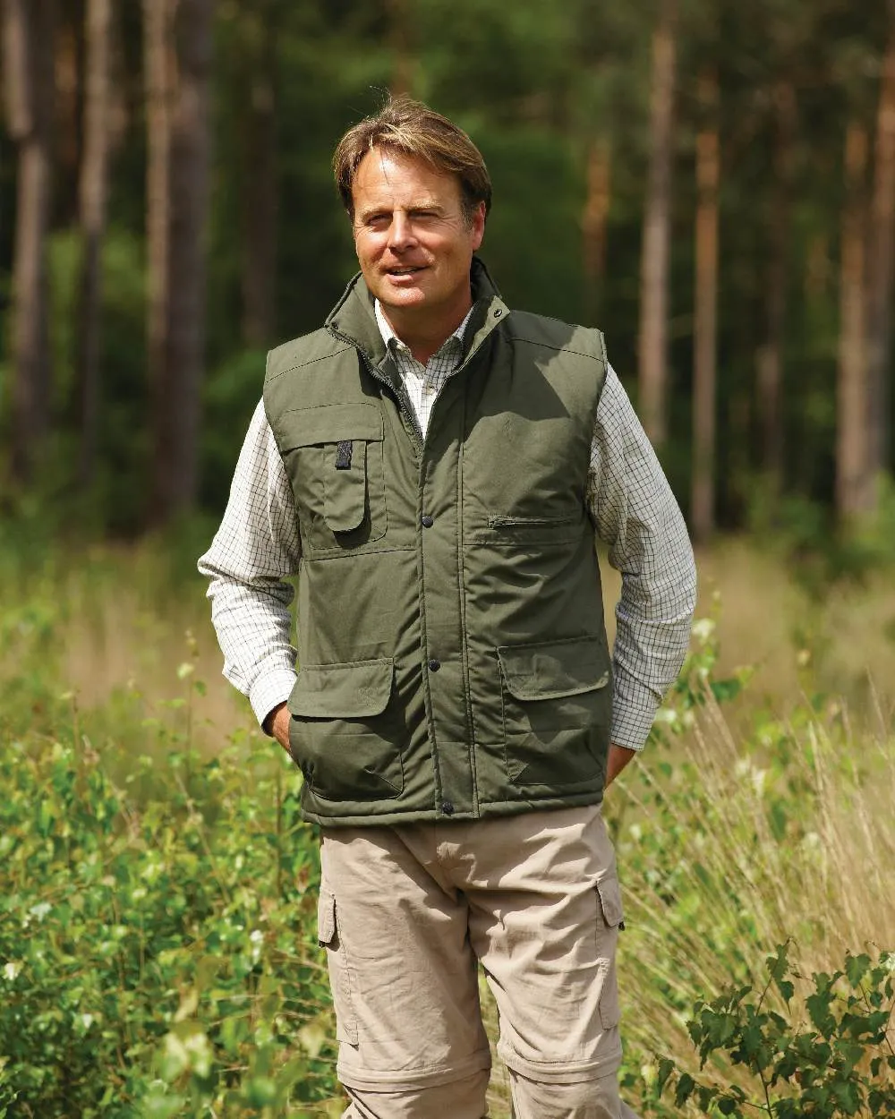 Champion Peak Multi-Pocket Padded Bodywarmer Long Sleeve Cotton Shirts