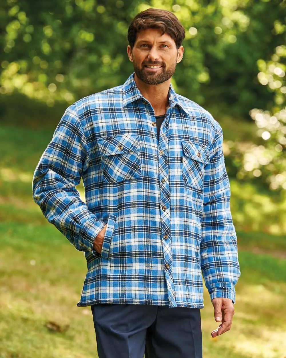 Champion Pennine Fleece Lined Shirt Men's Farming Plaid Shirts