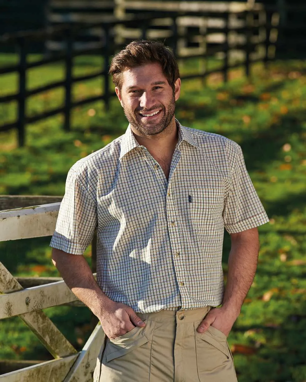 Champion Tattersall Short Sleeved Shirt Cotton Farming Shirts