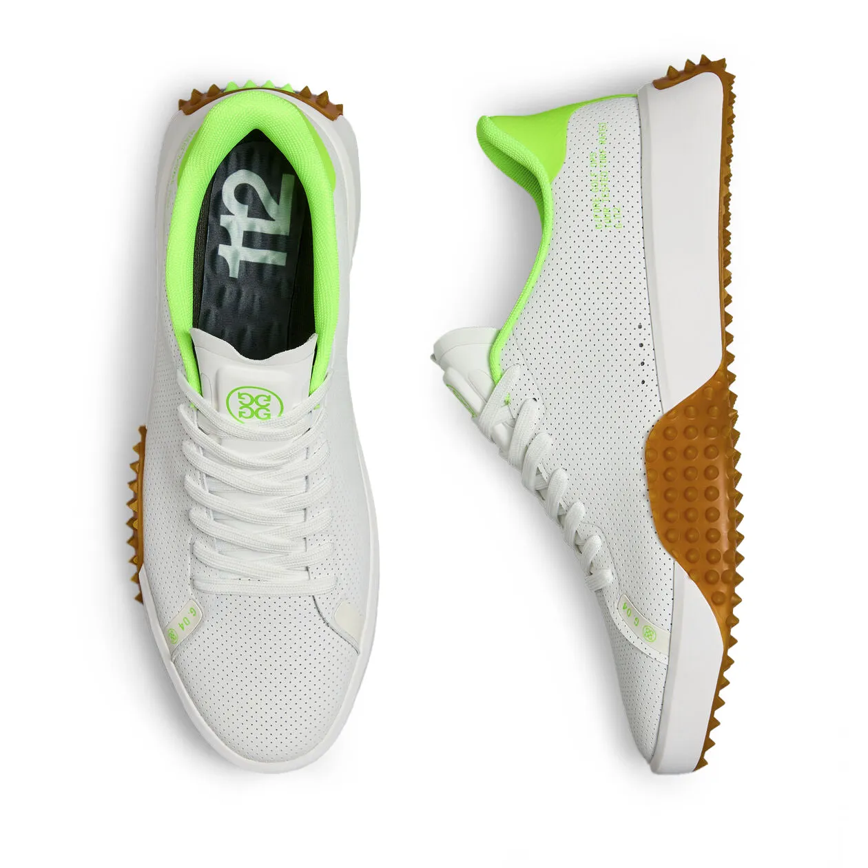 G/Fore G.112 Perforated Leather Golf Shoes - Snow/Gecko Fuel Your Fire