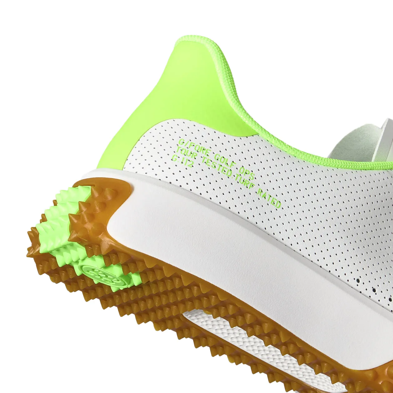Black Friday Sale All Eyes on You G/Fore G.112 Perforated Leather Golf Shoes - Snow/Gecko