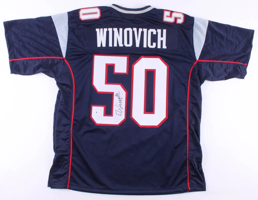Chase Winovich Signed New England Patriots Jersey (Beckett COA) 2019 3rd Rnd Pk