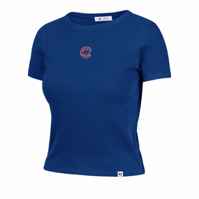 CHICAGO CUBS MICRO EMB '47 BABY RIB TEE WOMENS
