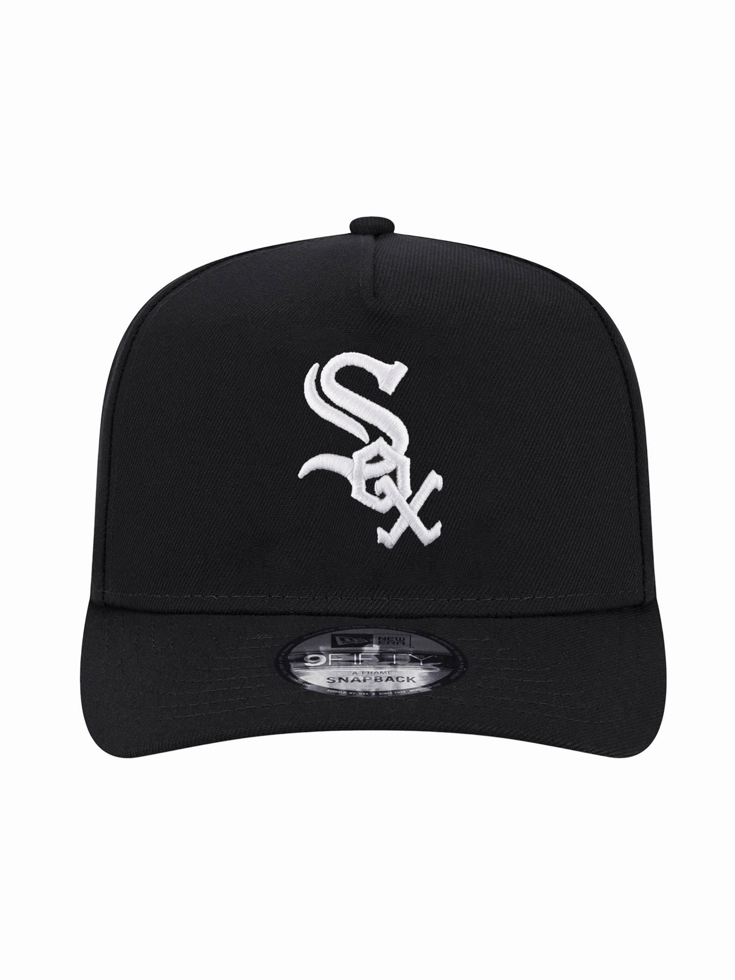 Chicago White Sox New Era MLB Team Pre-Curved 9FIFTY A-Frame Snapback Hat - Black