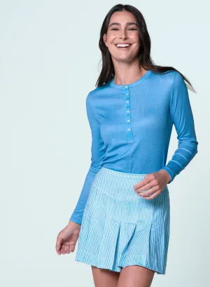 Linen Play Henley Long Sleeve Step Out Boldly Economical
