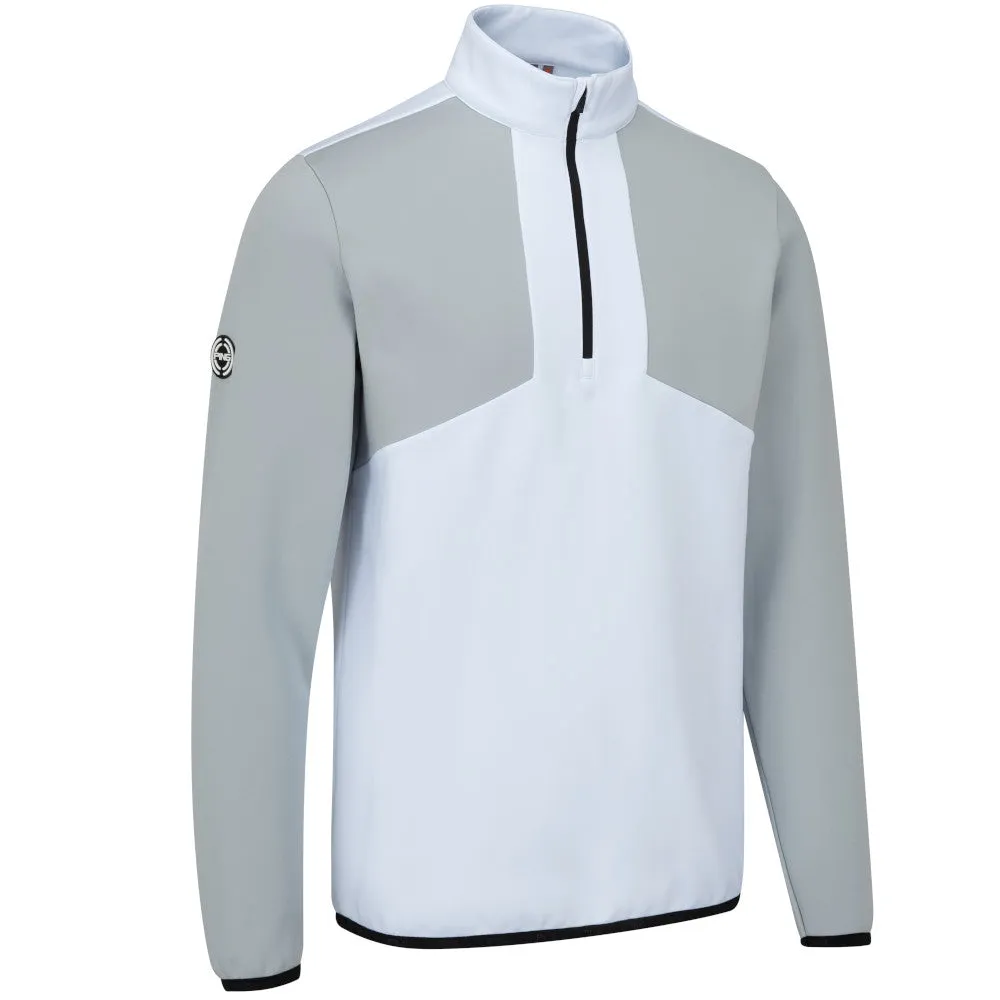 Define Your Own Way Made to Turn Heads Ping Keon 1/2 Zip Pullover - White/Pearl Grey