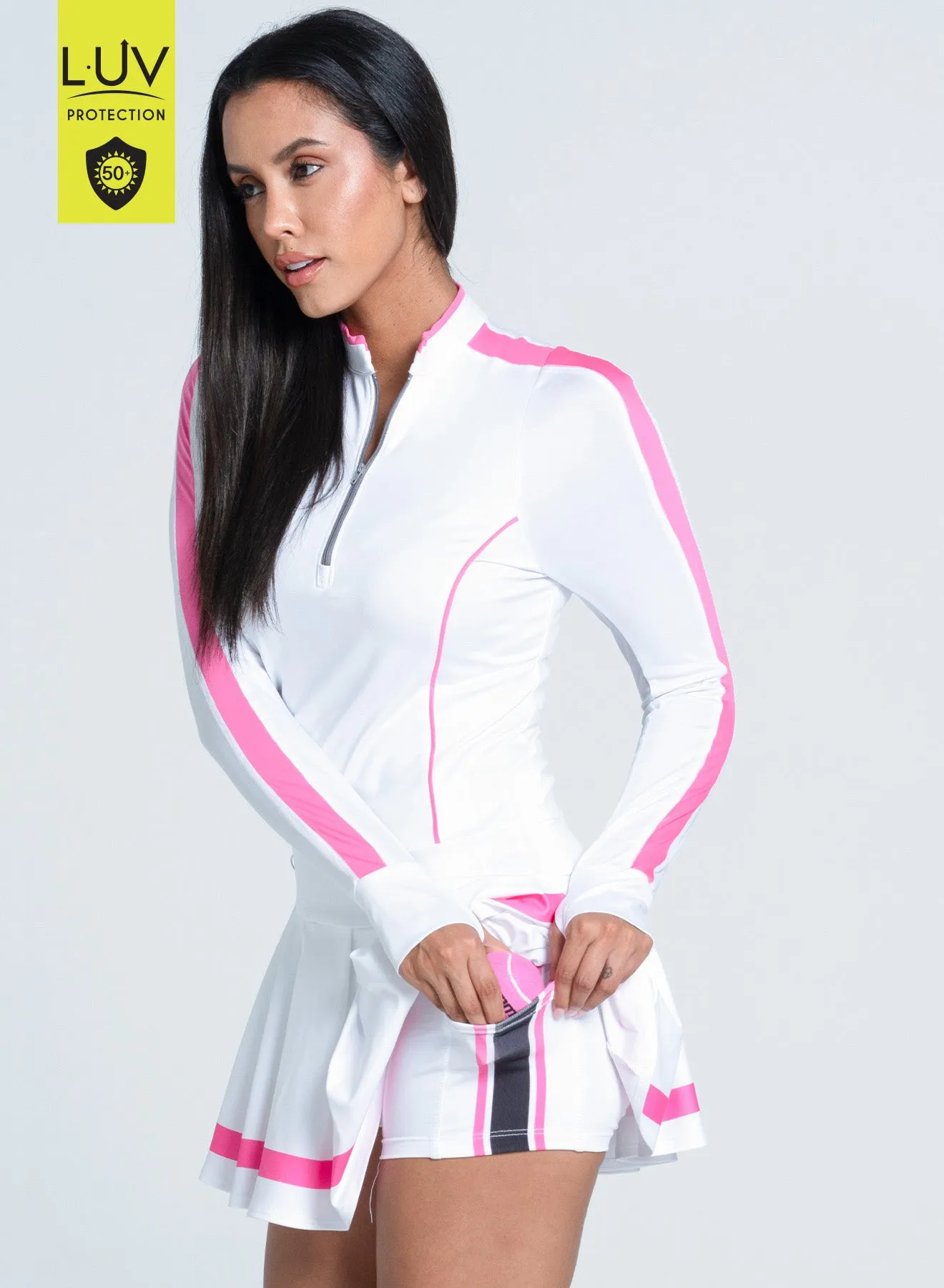 Fast Motion Long Sleeve Dress Gear Up and Go