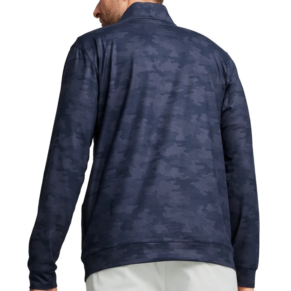 Puma Cloudspun Camo 1/4 Zip Pullover - Deep Navy Never Just Walk Winter Sale