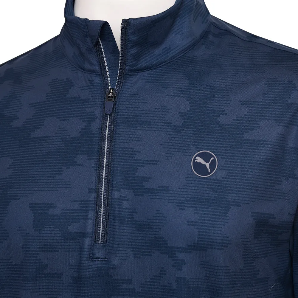 Father's Day Sale Born to Stand Out Puma Cloudspun Camo 1/4 Zip Pullover - Deep Navy