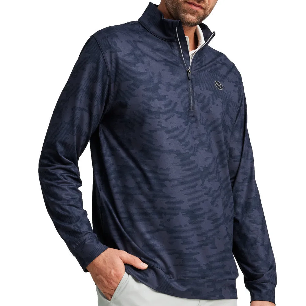 Designed to Dominate Puma Cloudspun Camo 1/4 Zip Pullover - Deep Navy