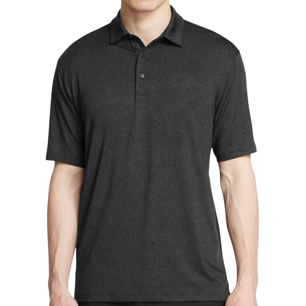 Under Armour Playoff 3.0 Printed Polo Shirt - Black/Anthracite Sweetest Day Sale