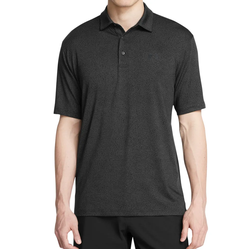 Style Meets Power Under Armour Playoff 3.0 Printed Polo Shirt - Black/Anthracite