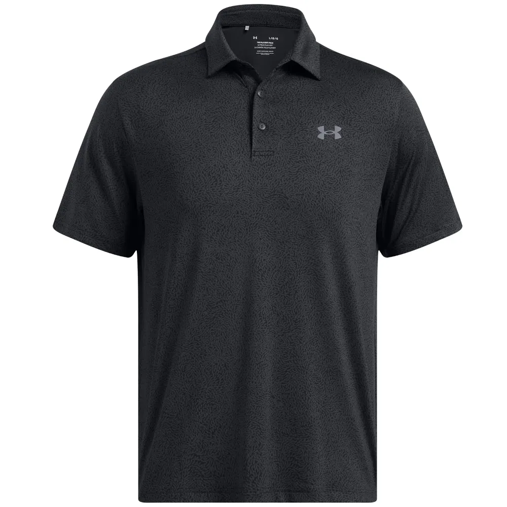 Chase What Moves You Great Value Under Armour Playoff 3.0 Printed Polo Shirt - Black/Anthracite