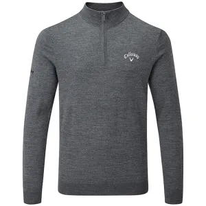 Game-Changer Footwear Lead with Style Callaway 1/4 Zip Blended Merino Pullover - Steel Heather