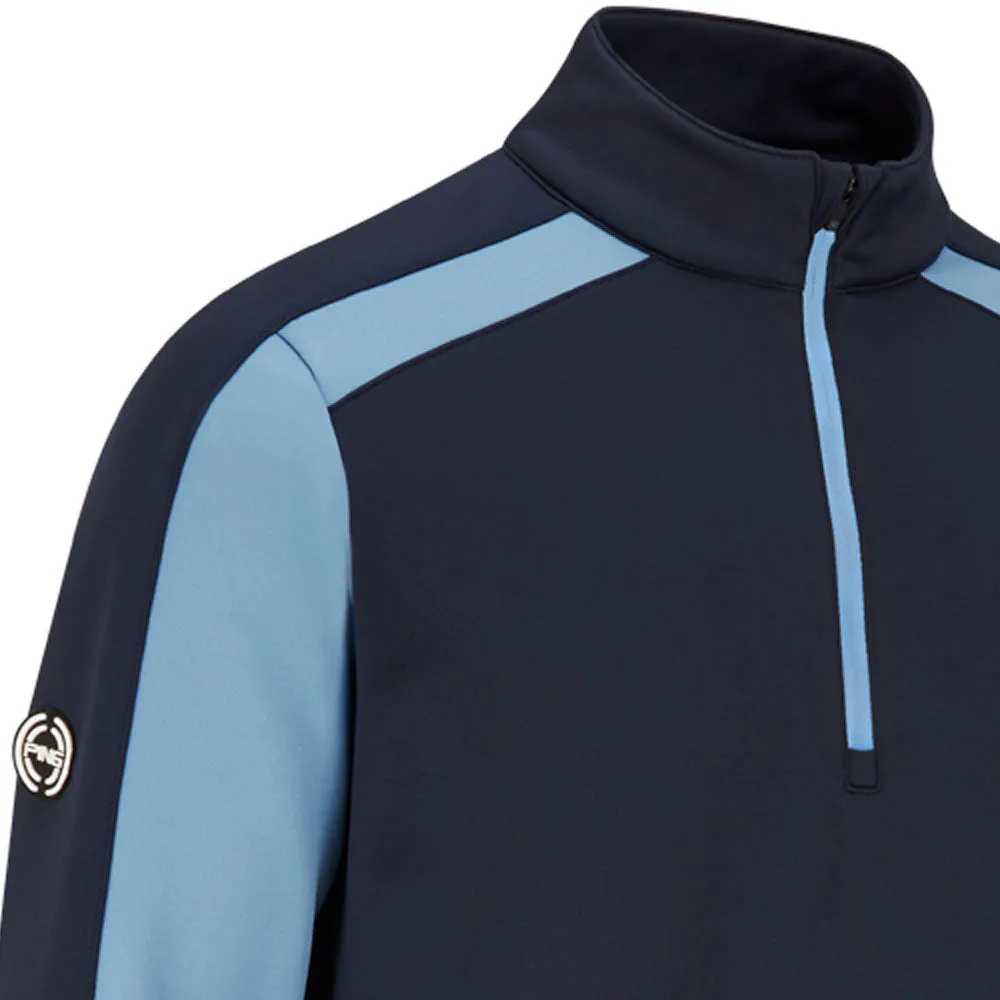 Ping Murrey 1/4 Zip Midlayer - Navy/Stone Blue Biggest Sale of the Year Made to Move