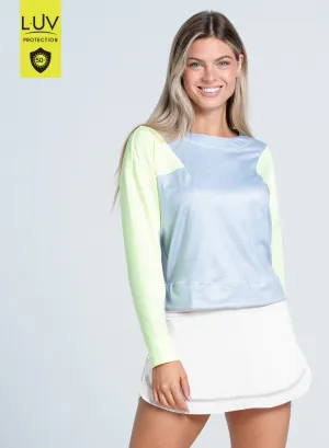 Made to Turn Heads Stay in Motion Colorblock Throw Over Long Sleeve