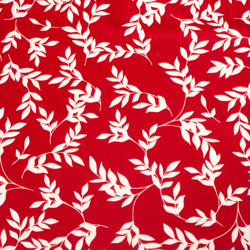 Calvin Klein Leaf Print Polo Shirt - Red/White Clearance Sale Stride with Confidence
