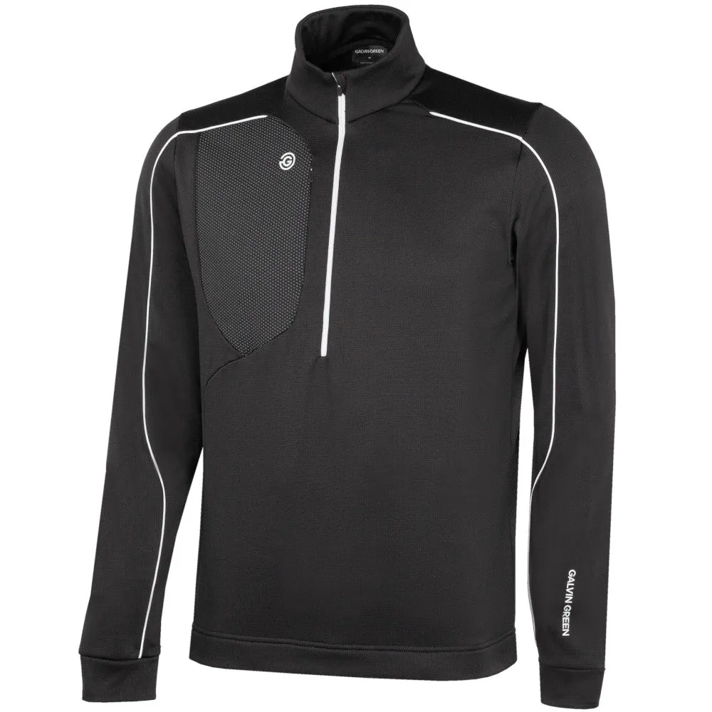 Galvin Green Dave 1/4 Zip Pullover - Black/White Christmas Day Sale Great Value