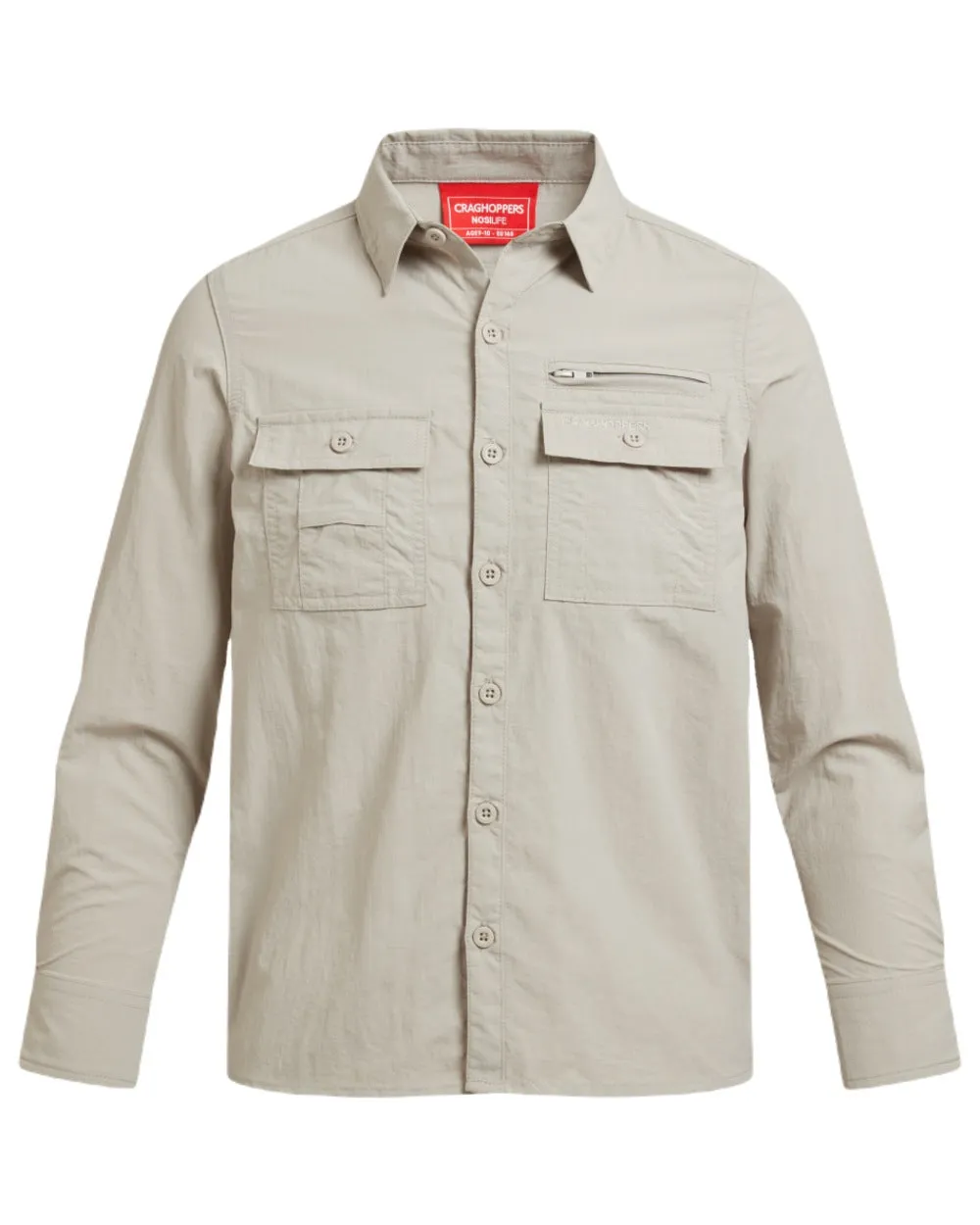 Craghoppers Childrens NosiLife Adventure Long Sleeved Shirt Quick-Dry Hiking Shirts