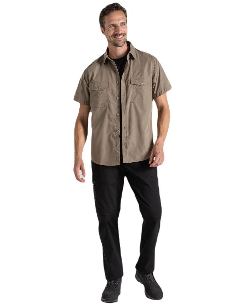 Craghoppers Mens Kiwi Short Sleeved Shirt Cotton Farming Shirts