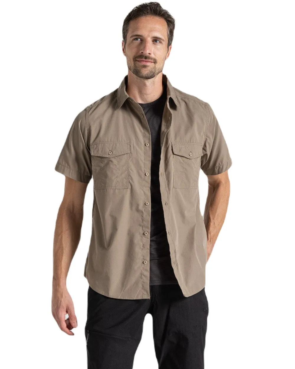 Craghoppers Mens Kiwi Short Sleeved Shirt Cotton Farming Shirts