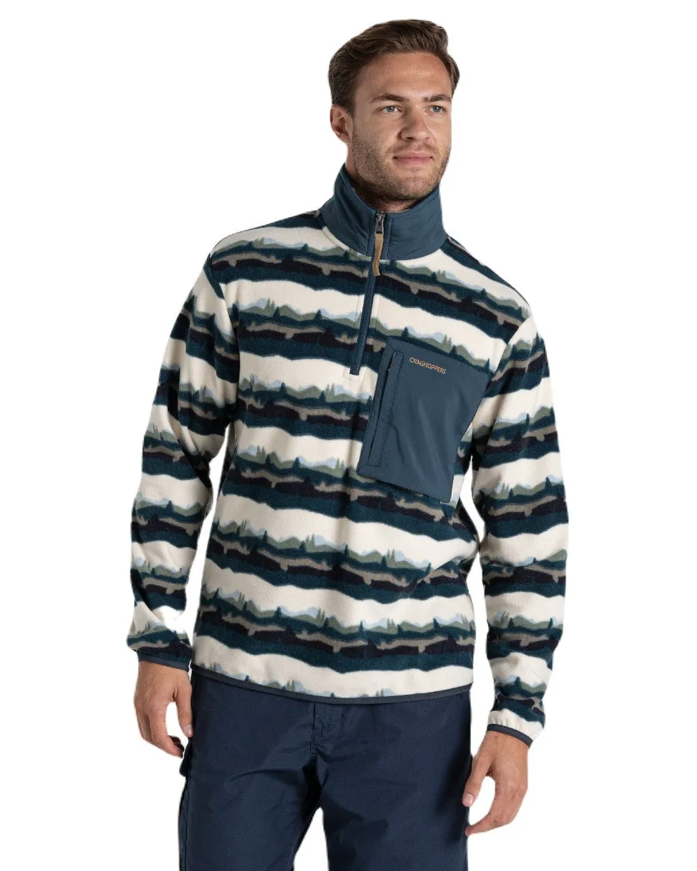 Craghoppers Mens National Trust Losehill Half Zip Fleece Top Walking Fleece Jackets