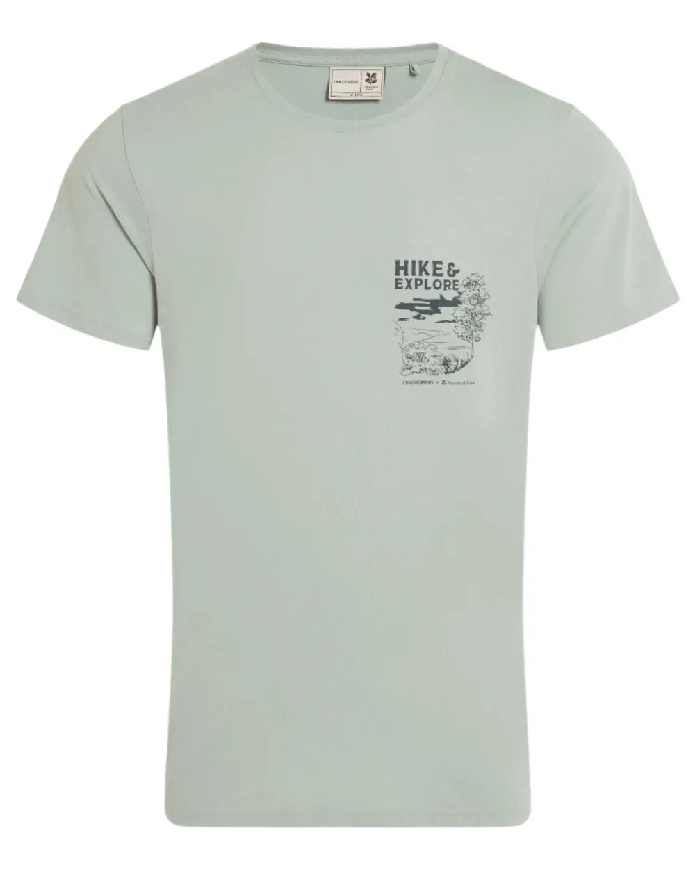 Craghoppers Mens National Trust Sabden Short Sleeved T-Shirt Cotton Crew Neck Tees Men