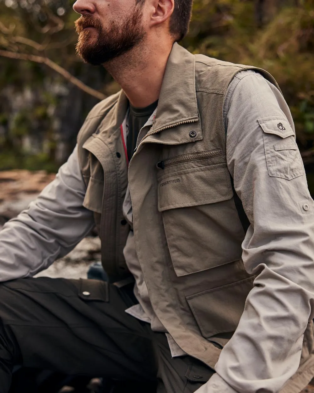 Craghoppers Mens NosiLife Adventure Gilet IV Long Sleeve Cotton Shirts