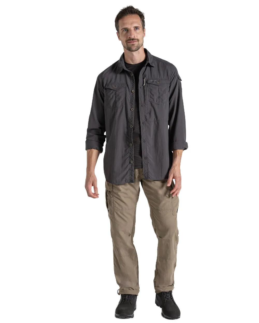Craghoppers Mens NosiLife Adventure Long Sleeved Shirt III Hiking Shirts for Men
