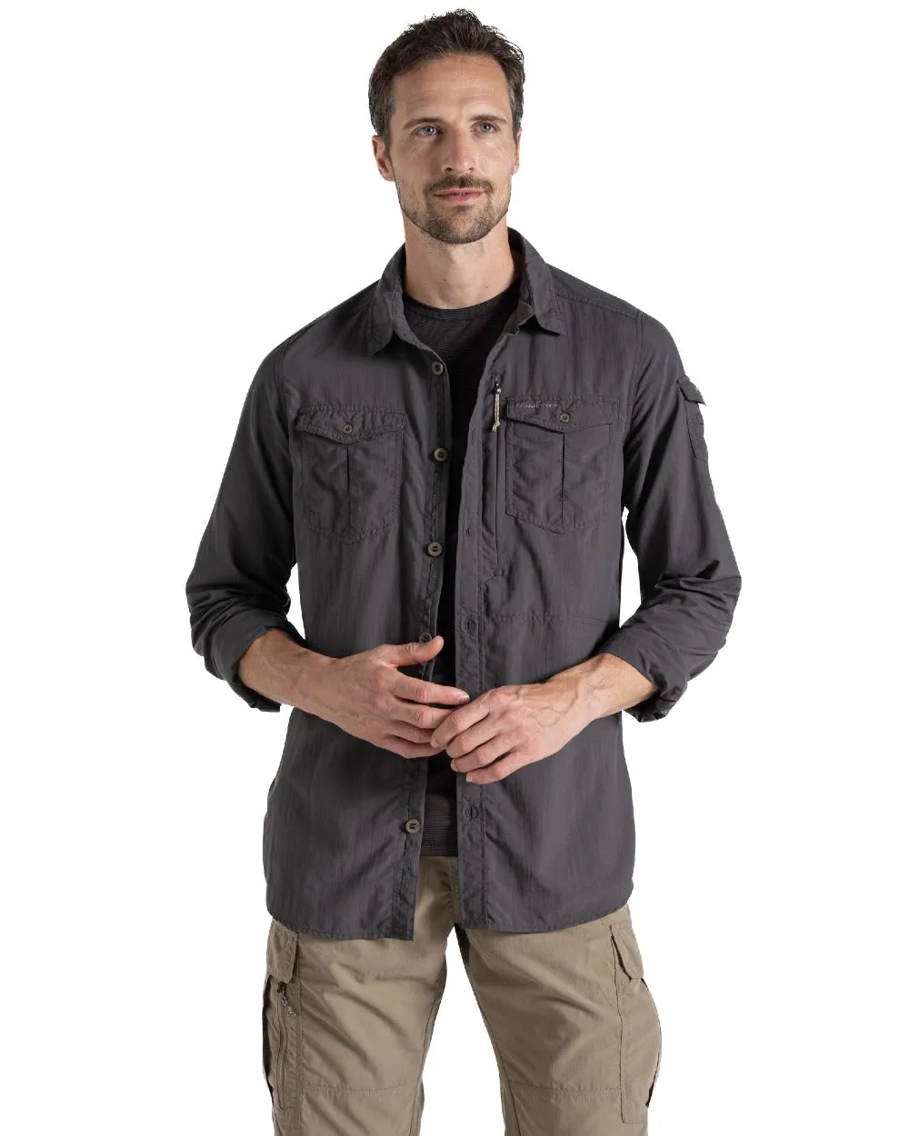 Craghoppers Mens NosiLife Adventure Long Sleeved Shirt III Hiking Shirts for Men