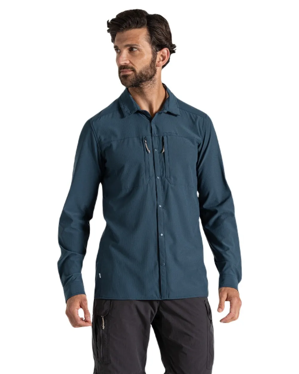 Craghoppers Mens NosiLife Pro Long Sleeved Shirt V Hiking Shirts for Men