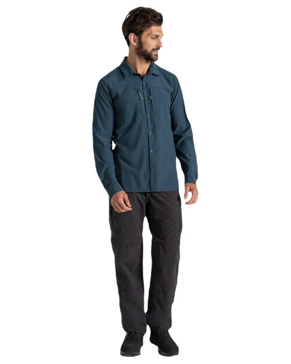 Craghoppers Mens NosiLife Pro Long Sleeved Shirt V Hiking Shirts for Men