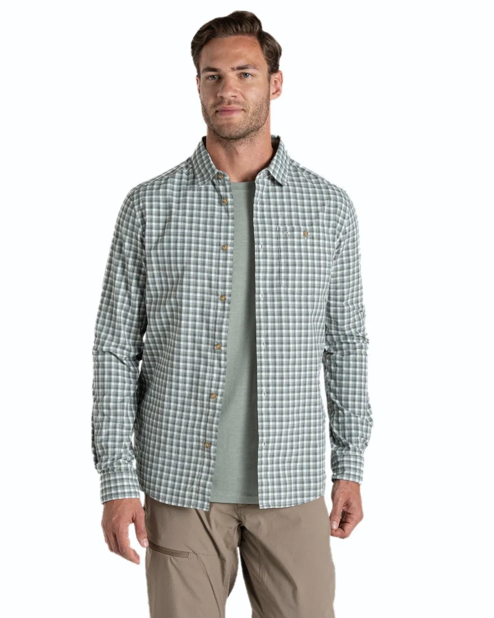 Craghoppers NosiLife Nuoro Check Long Sleeved Shirt Hiking Shirts for Men