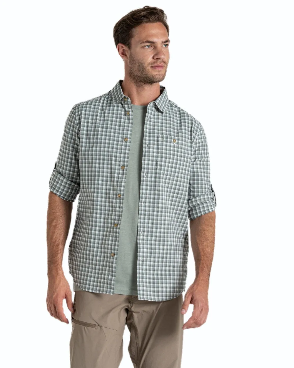 Craghoppers NosiLife Nuoro Check Long Sleeved Shirt Hiking Shirts for Men