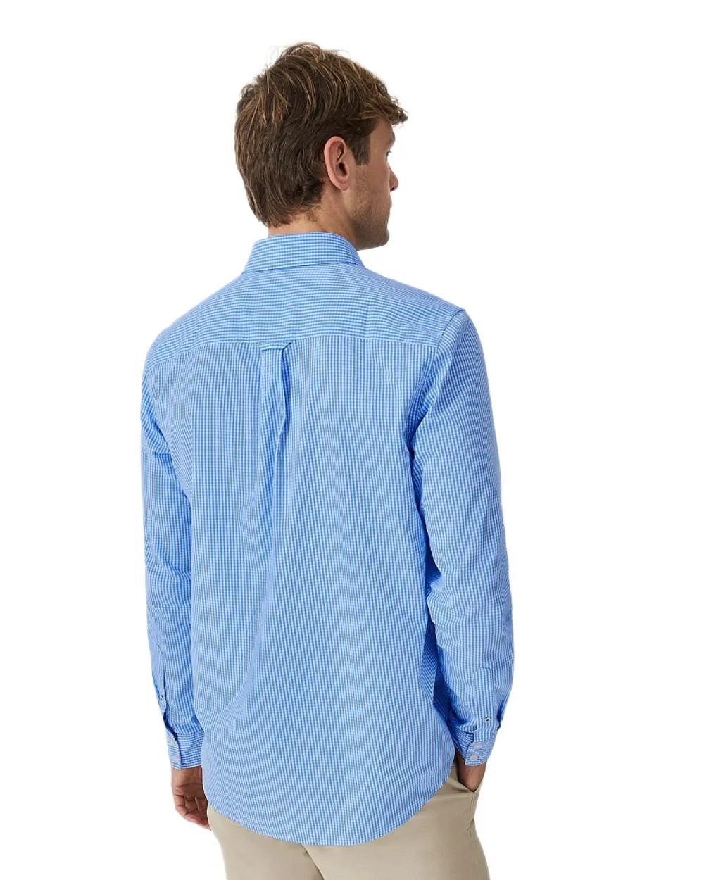 Crew Clothing Mens Classic Micro Gingham Shirt Long Sleeve Casual Shirts