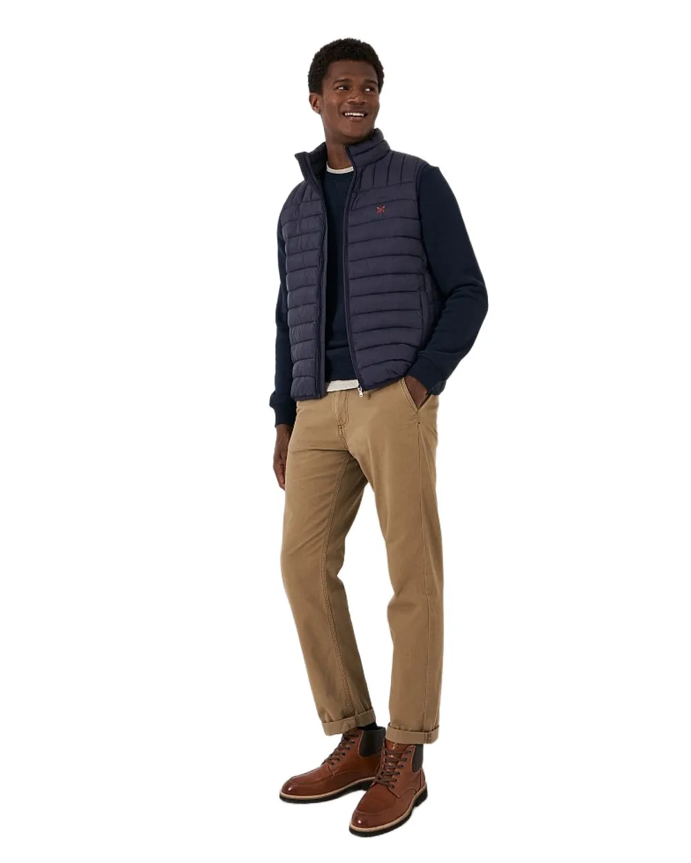Crew Clothing Mens Lowther Gilet Tartan Plaid Shirts Men