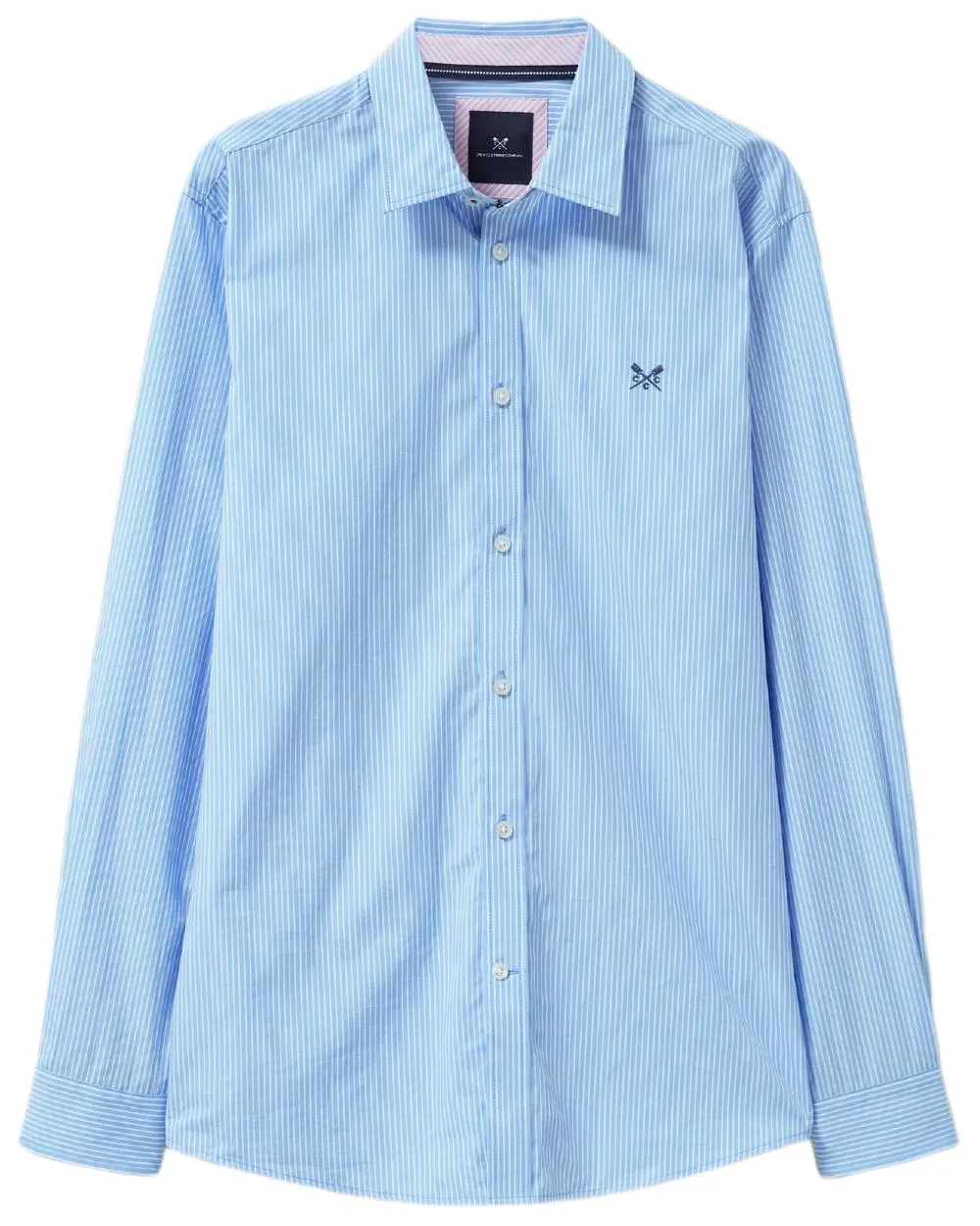 Crew Clothing Mens Micro Stripe Classic Shirt Long Sleeve Casual Shirts