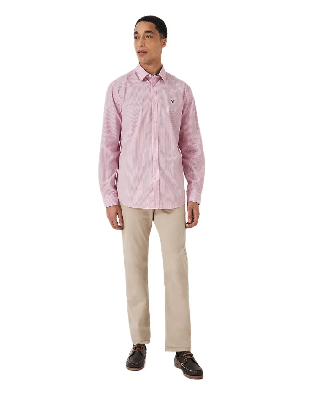 Crew Clothing Mens Micro Stripe Classic Shirt Long Sleeve Casual Shirts