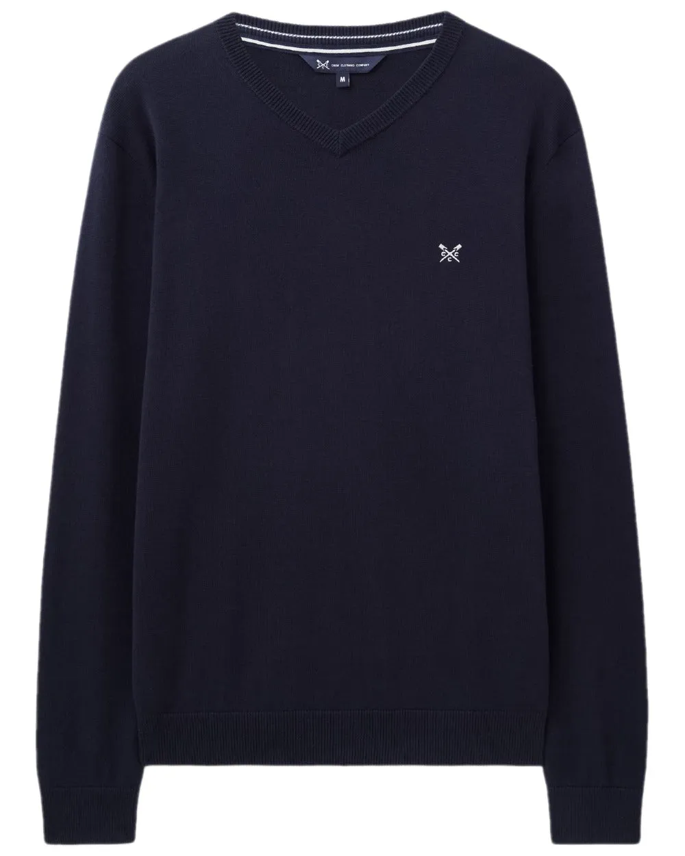 Crew Clothing Mens Organic Cotton V Neck Jumper V-Neck Wool Sweaters