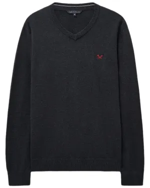 Crew Clothing Mens Organic Cotton V Neck Jumper Wool V-Neck Pullovers