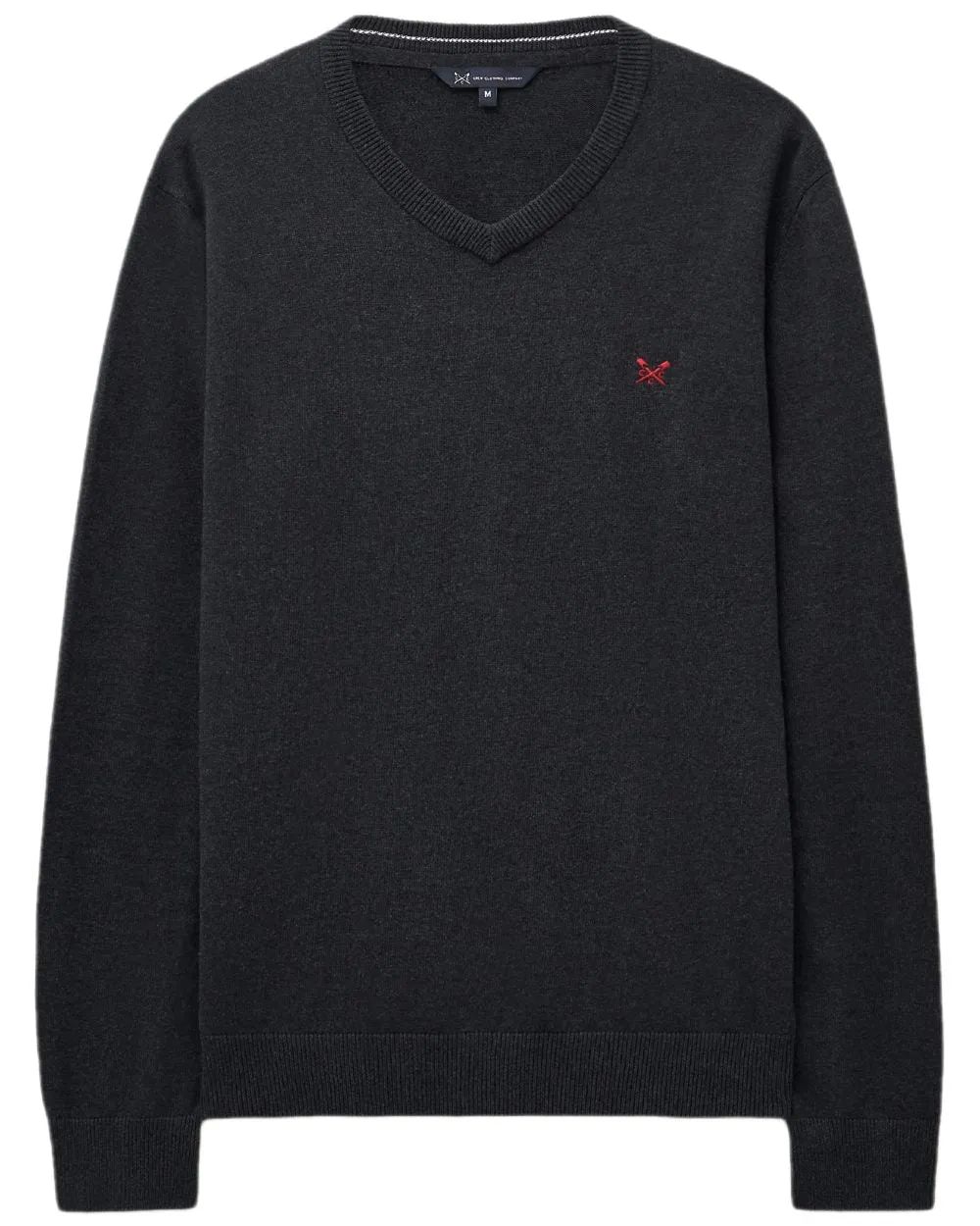 Crew Clothing Mens Organic Cotton V Neck Jumper Wool V-Neck Pullovers