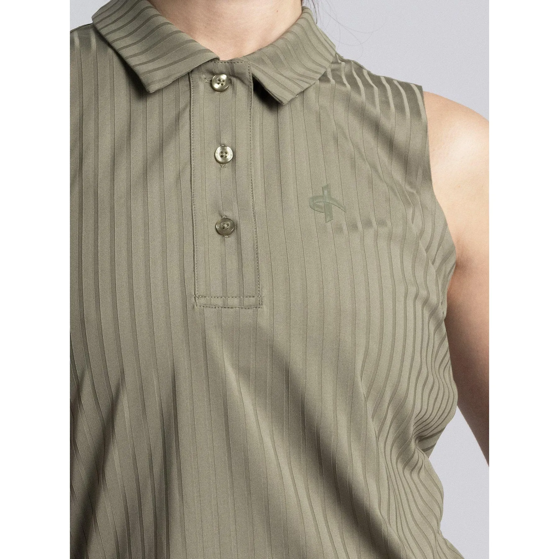 Cross Women'S Andrea Sleeveless Polo Golf Shirt - Leaf Clover Hit Your Next Level