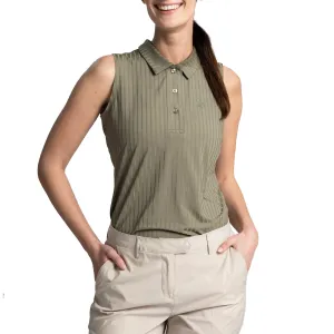 Cross Women'S Andrea Sleeveless Polo Golf Shirt - Leaf Clover Mother's Day Sale Autumn Sale